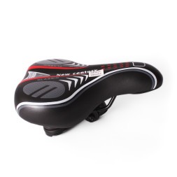 Седло велосипедное Saddle HF-AZ "Classic", 185x255 мм, пружины закрытого типа, с замком, черно-серый