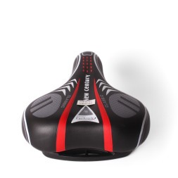 Седло велосипедное Saddle HF-AZ "Classic", 185x255 мм, пружины закрытого типа, с замком, черно-серый