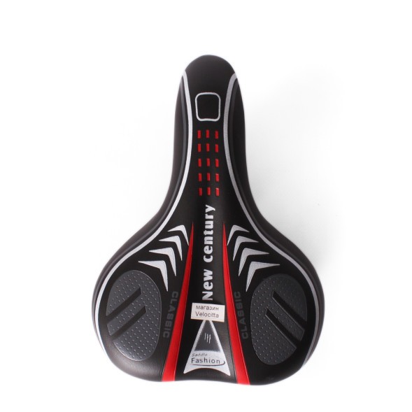 Седло велосипедное Saddle HF-AZ &amp;quot;Classic&amp;quot;, 185x255 мм, пружины закрытого типа, с замком, черно-серый