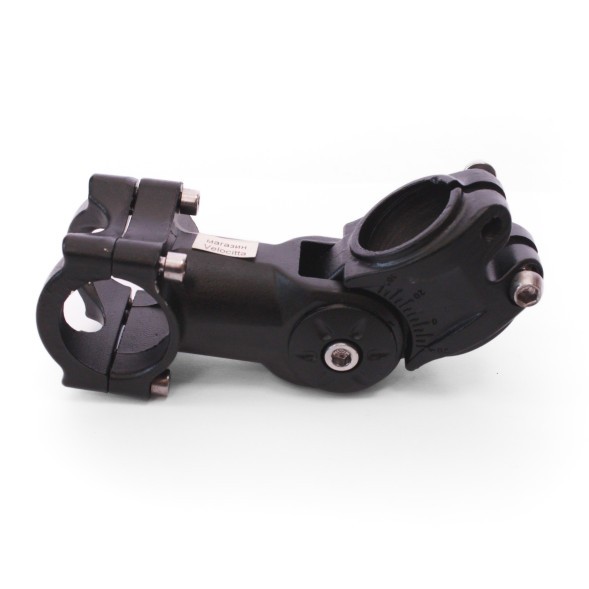 Вынос руля велосипедный Kalloy LYDT-93-8(31.8/85), алюмин., регулир., безрезьб., 31.8 мм, 28.6 мм, 85 мм, черный