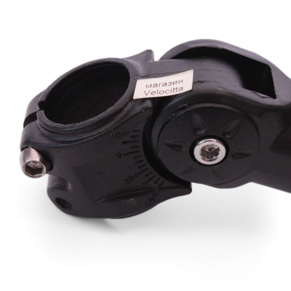 Вынос руля велосипедный Kalloy LYDT-93-8(31.8/85), алюмин., регулир., безрезьб., 31.8 мм, 28.6 мм, 85 мм, черный