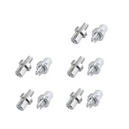 Натяжитель троса тормоза VXM, M7х16, под резьбу, алюминиевый, серебристый, упаковка 10 шт.