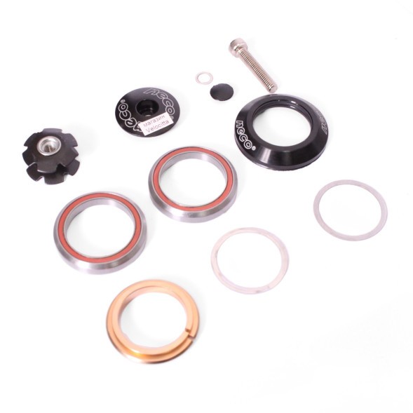 Рулевая колонка Neco H51, 1-1/8&amp;quot;, интегрированная, безрезьбовая (28.6x42x30), подшипн. 45°x 45°, высота 9.4 мм, с якорем