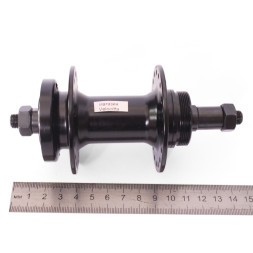 Втулка задняя A208RQ black, ось 3/8"х135x145 мм, под диск 6 болтов, под трещотку, на эксцентрике, 36 отверстий, алюминиевая, box