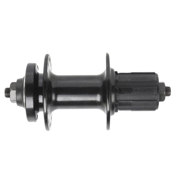 Втулка велосипедная A282RBQ-32, задняя, ось 3/8&amp;quot;х135x145 мм, под диск 6 болтов, под кассету 8/10 ск., на эксцентрике, 32 отверстия, промподшипники, алюминий, Black