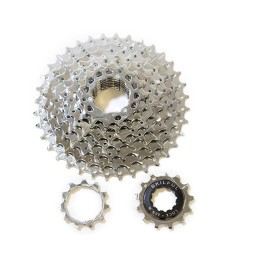 Кассета Skilful CS-310-9-NP, 9 скоростей, зубья 11-36T, стальная, никелированная, торг. уп.