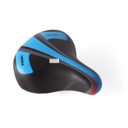 Седло велосипедное Saddle, подростковое, 190x210 мм, пружинное, с замком, черно-синий