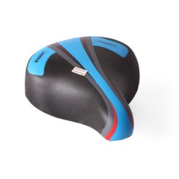 Седло велосипедное Saddle, подростковое, 190x210 мм, пружинное, с замком, черно-синий