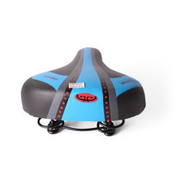 Седло велосипедное Saddle, подростковое, 190x210 мм, пружинное, с замком, черно-синий