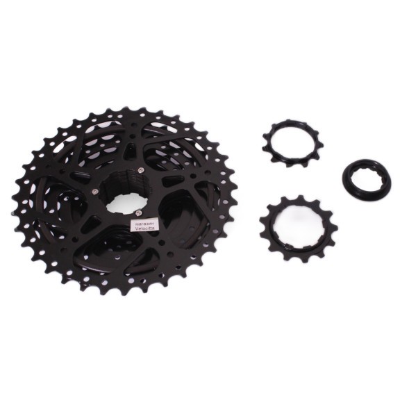 Кассета велосипедная KMC, 9 скоростей, 11-36 зубьев, черный, торг. упаковка