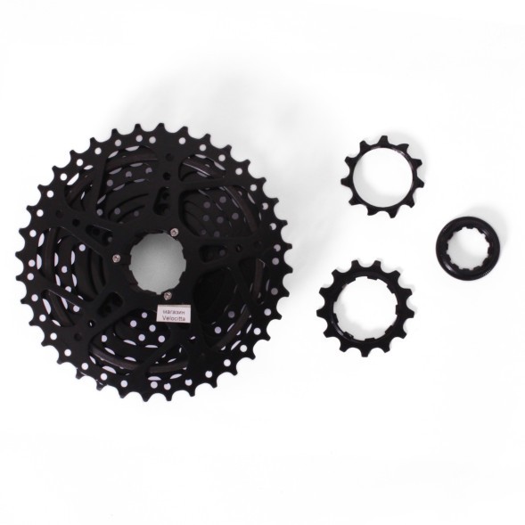 Кассета велосипедная KMC, 9 скоростей, 11-36 зубьев, черный, торг. упаковка