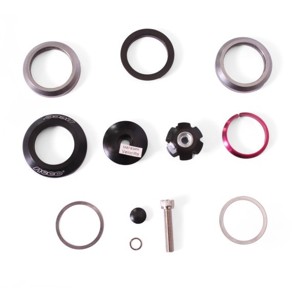 Рулевая колонка Neco H52, 1-1/8&amp;quot;, безрезьбовая, интегрированная, 28.6x41.8x41.8, подшипн. 45°x 45°, h=30 мм, с якорем