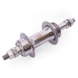 Втулка задняя 16 R, ось 3/8"х135x175 мм, сталь, под V-br, под трещотку, на гайках, 36H, серебристая