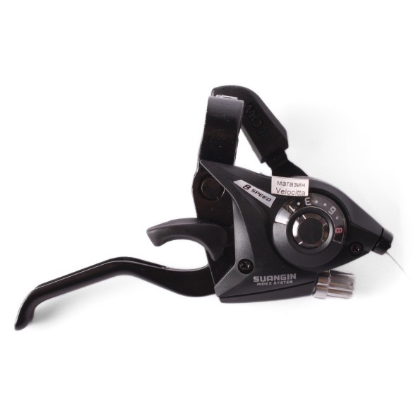 Шифтер/тормозная ручка Suangin, правая, 8 скоростей, трос, для Shimano ST-EF51, черный
