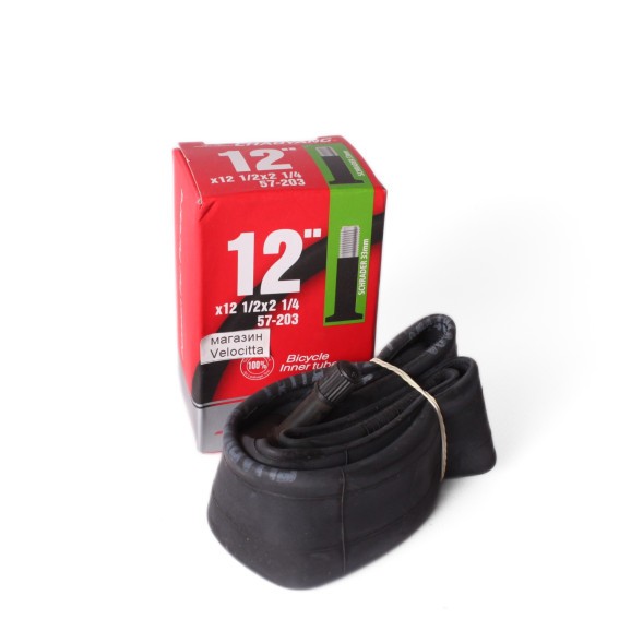 Камера велосипедная Chaoyang 12&amp;quot;x1/2x2 1/4 (57-203), AV 33 мм, бутил