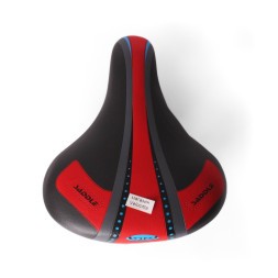Седло велосипедное Saddle, подростковое, 190x210 мм, пружинное, с замком, черно-красный