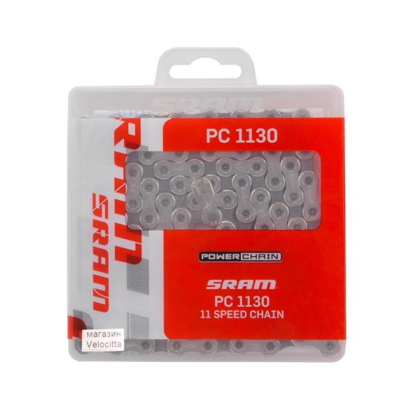 Цепь велосипедная Sram Rival 22 PC-1130, 11 скоростей, 114 звеньев, Solid Pin