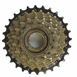 Трещотка велосипедная DTO FW-1002, 7 скоростей, 14-28T, Purk, коричневый/черный