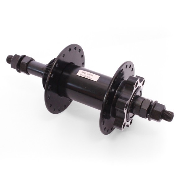 Веловтулка задняя 44 R, ось 3/8&amp;quot;х135x175 мм, стальная, Disk, под трещотку, с гайками, 36 отверстий, черная