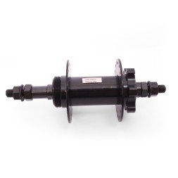 Веловтулка задняя 44 R, ось 3/8"х135x175 мм, стальная, Disk, под трещотку, с гайками, 36 отверстий, черная