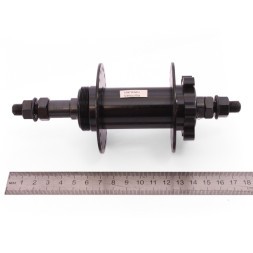Веловтулка задняя 44 R, ось 3/8"х135x175 мм, стальная, Disk, под трещотку, с гайками, 36 отверстий, черная