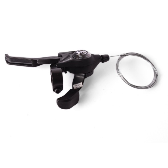 Переключатель с торм. ручкой Rush (Radius), аналог ST-EF51, 3 скорости, индексная, левая, трос, черный