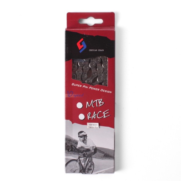 Велосипедная цепь Velo 1/2x11/128&amp;quot;, 10 скоростей, 116 звеньев, с замком