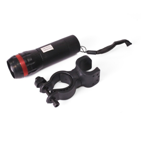 Фара для велосипеда KMS 7000, передняя, 3 режима, ближн./дальн. свет, 1 Вт, без батареек, AAAx3, красный