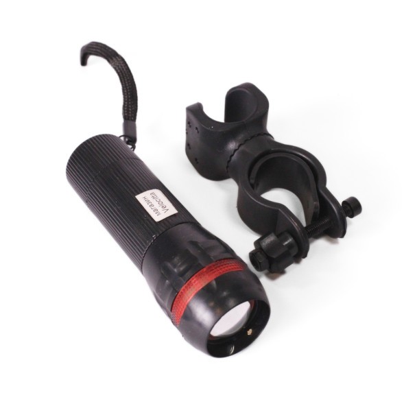 Фара для велосипеда KMS 7000, передняя, 3 режима, ближн./дальн. свет, 1 Вт, без батареек, AAAx3, красный