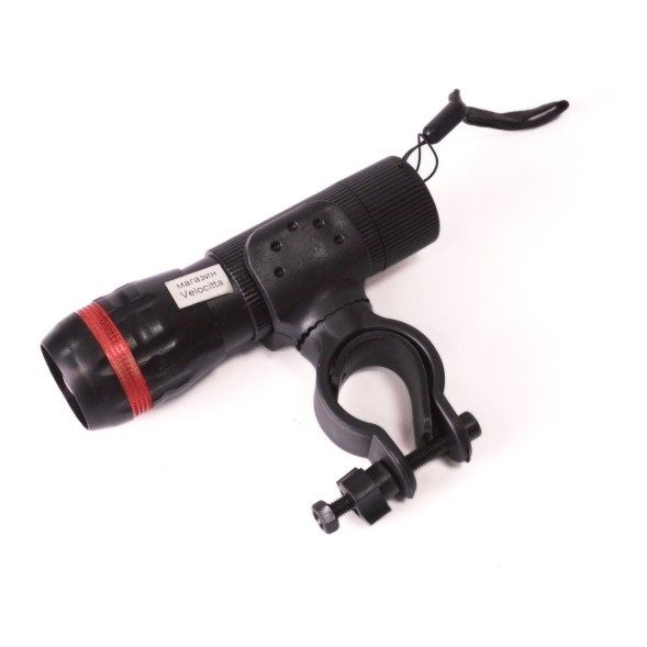 Фара для велосипеда KMS 7000, передняя, 3 режима, ближн./дальн. свет, 1 Вт, без батареек, AAAx3, красный