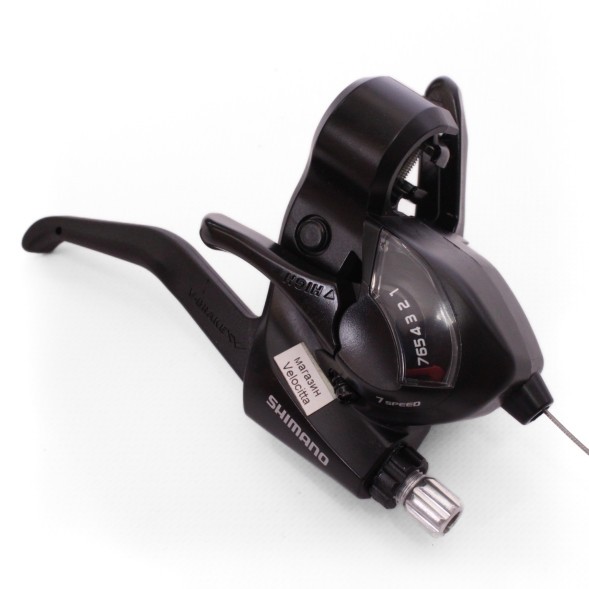 Переключатель для велосипеда Shimano EF-41, шифтер+тормозная ручка, правый, 7 скоростей, трос 2050 мм