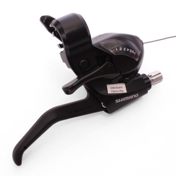 Переключатель для велосипеда Shimano EF-41, шифтер+тормозная ручка, правый, 7 скоростей, трос 2050 мм