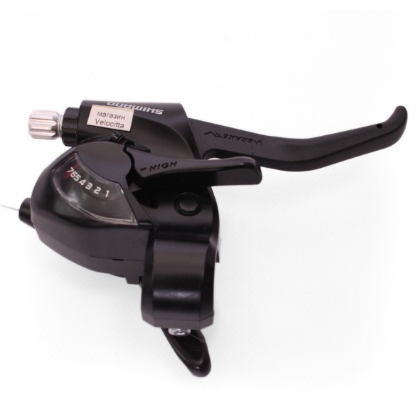 Переключатель для велосипеда Shimano EF-41, шифтер+тормозная ручка, правый, 7 скоростей, трос 2050 мм