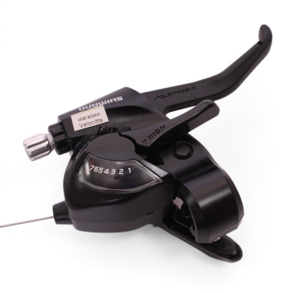 Переключатель для велосипеда Shimano EF-41, шифтер+тормозная ручка, правый, 7 скоростей, трос 2050 мм