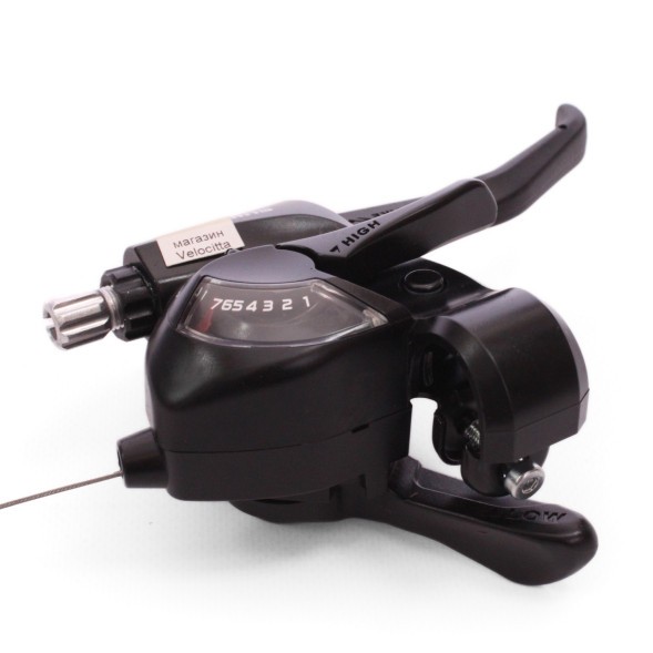 Переключатель для велосипеда Shimano EF-41, шифтер+тормозная ручка, правый, 7 скоростей, трос 2050 мм