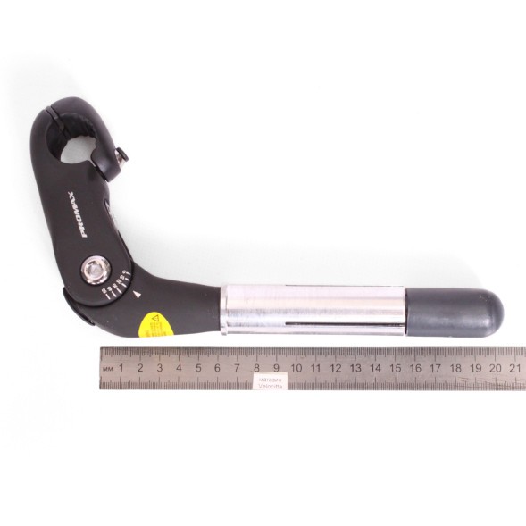 Вынос руля алюминиевый Promax, регулируемый, резьбовой, под руль 25.4 мм, 28.6 мм, 85/180мм, 0°/+50°, black