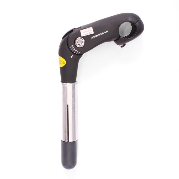 Вынос руля алюминиевый Promax, регулируемый, резьбовой, под руль 25.4 мм, 28.6 мм, 85/180мм, 0°/+50°, black