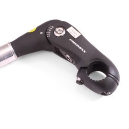 Вынос руля алюминиевый Promax, регулируемый, резьбовой, под руль 25.4 мм, 28.6 мм, 85/180мм, 0°/+50°, black