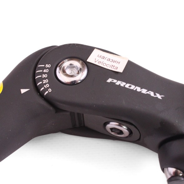 Вынос руля алюминиевый Promax, регулируемый, резьбовой, под руль 25.4 мм, 28.6 мм, 85/180мм, 0°/+50°, black