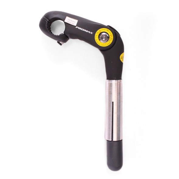 Вынос руля алюминиевый Promax, регулируемый, резьбовой, под руль 25.4 мм, 28.6 мм, 85/180мм, 0°/+50°, black