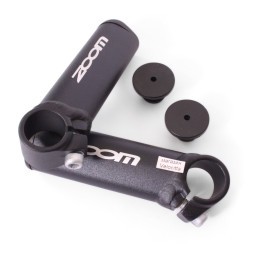Рога на велоруль Zoom A27, 100 мм, алюминий, Lock On, черный, блистер