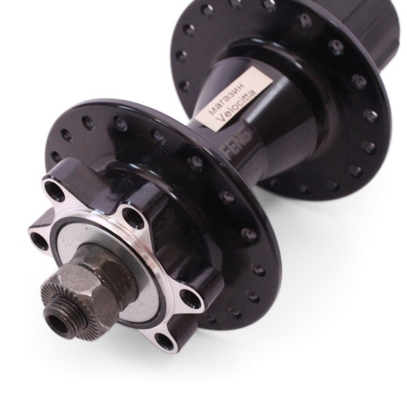 Втулка задняя A260R black, ось 3/8&amp;quot;х135x145 мм, алюмин., под диск 6 болтов, под кассету 8/10 ск., с эксцентриком, 36 отверстий, б/уп.