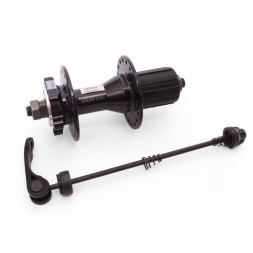 Втулка задняя A260R black, ось 3/8"х135x145 мм, алюмин., под диск 6 болтов, под кассету 8/10 ск., с эксцентриком, 36 отверстий, б/уп.