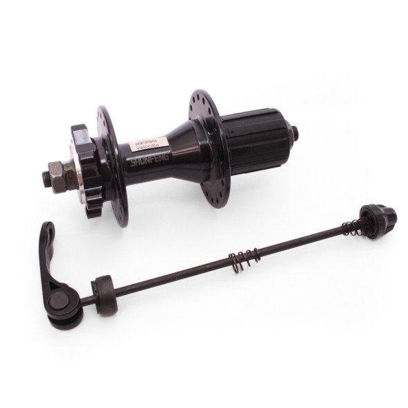 Втулка задняя A260R black, ось 3/8&amp;quot;х135x145 мм, алюмин., под диск 6 болтов, под кассету 8/10 ск., с эксцентриком, 36 отверстий, б/уп.