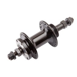 Втулка велосипедная A208RB black, задняя, ось 3/8&amp;quot;х135x175 мм, Alum, под диск 6 болтов, под трещотку, на гайках, 36 отверстий, с пром.подшипниками