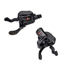 Манетка/шифтер велосипедный MicroShift SL-M759-2/3-L3, левый, 2/3 скорости, индикатор, трос 1800 мм, Black