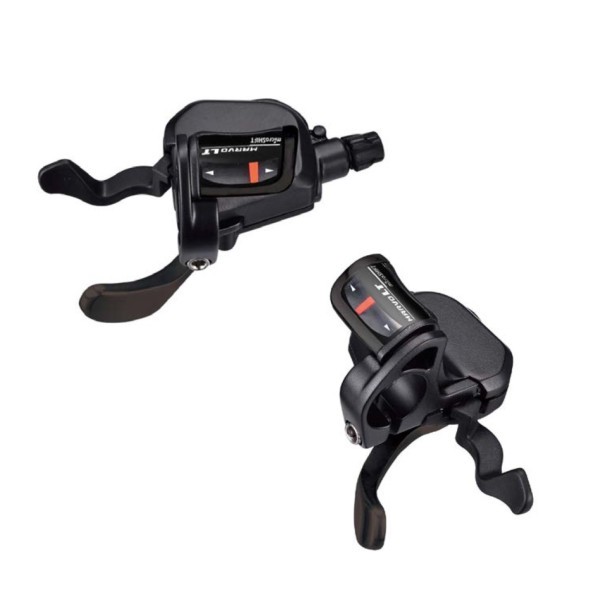 Манетка/шифтер велосипедный MicroShift SL-M759-2/3-L3, левый, 2/3 скорости, индикатор, трос 1800 мм, Black