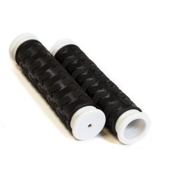 Велогрипсы Hualong HL-G49-White, резиновые, 125 мм, 2-х компонентные, с кантом, б/уп.