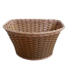 Корзина велосипедная Hualong BS-03x11-16-BR, детская, 16&amp;quot;, крепление на руль, 240x165x155 мм, пластиковая, плетёная, б/уп.