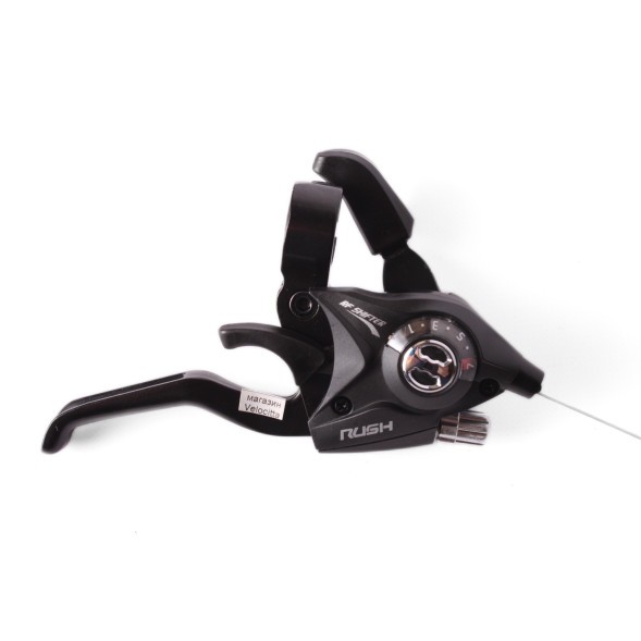Шифтер велосипедный Rush (Radius), аналог ST-EF51, 7 скоростей, с тормозной ручкой, правый